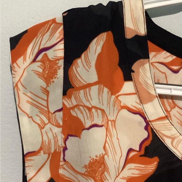 Cabi Cabiblossom Floral Top Navy Orange XS - Picture 3 of 10
